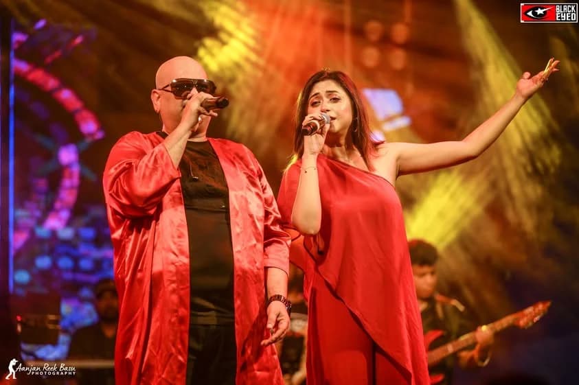 Samidh & Urvi at a BlackEyed event